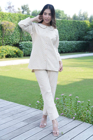 Brown silk coord set - Visramaa