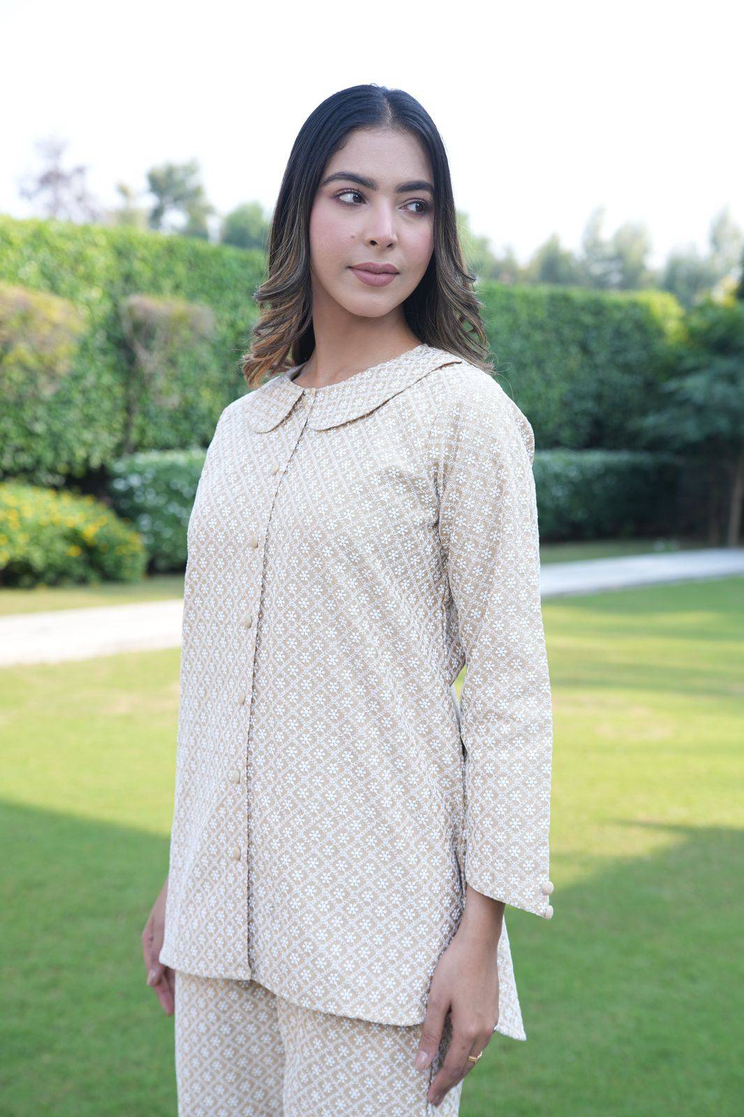 Brown silk coord set - Visramaa