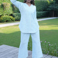 Sky blue Silk coord set - Visramaa
